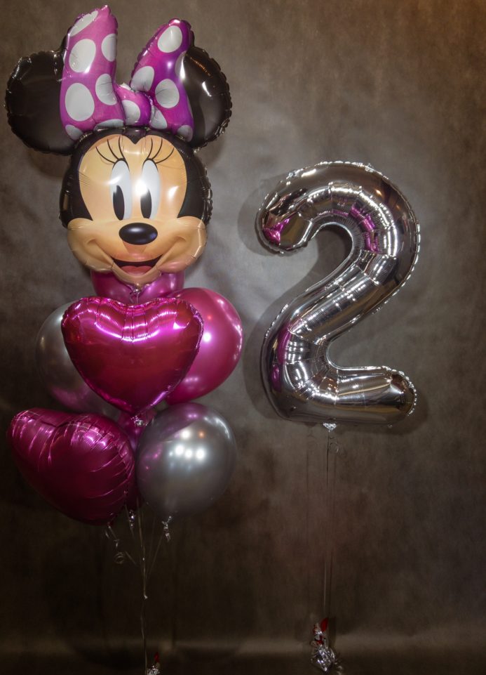 Шар Minnie Mouse, цифра, фонтан